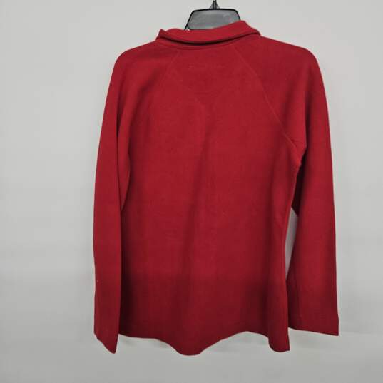 Red Zipped Up Sweater image number 2