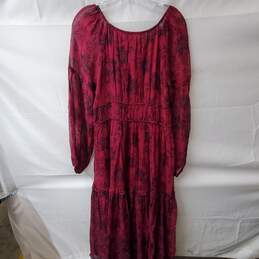 Maeve Anthropologie Annabella Red Floral Maxi Dress Size 10 alternative image