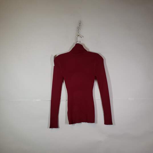 NWT Womens Knitted Long Sleeve Turtle Neck Pullover Sweater Size XS image number 2