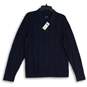 NWT Abercrombie & Fitch Mens Navy Blue Knitted Collared Pullover Sweater Size L image number 1
