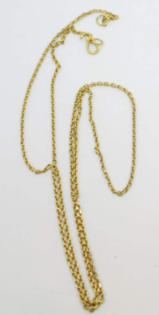 Fancy 21k Yellow Gold Chain Necklace 3.0g image number 5