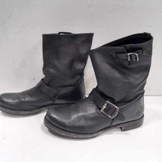 Frye LEater Riding Style Slip-On Leather Boots image number 2