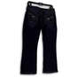 Womens Blue Denim Dark Wash Pockets Straight Leg Cropped Jeans Size 28/30 image number 2