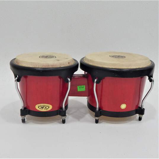 Cosmic Percussion (CP) Presented by Latin Percussion (LP) Mechanically-Tuned Red Bongo Drums image number 1