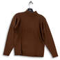 Womens Brown Long Sleeve Mock Neck Knitted Pullover Sweater Size Small image number 1