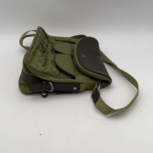Womens Green Inner Zip Pocket Classic Adjustable Strap Crossbody Bag image number 3