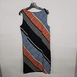 ANN TAYLOR Multicolor Striped Sleeveless Dress alternative image