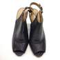 Coach Lindsay Black Leather Wedge Sling Back Booties Women's Size 9B image number 5
