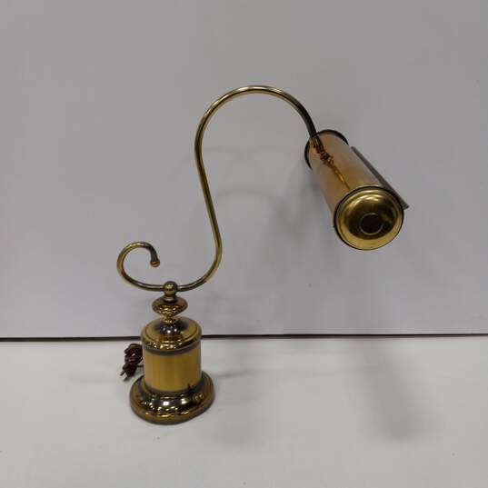 Vintage Brass Library Desk Lamp image number 2