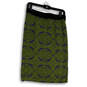 Womens Green Blue Printed Pull-On Knee Length Straight & Pencil Skirt Sz M image number 2