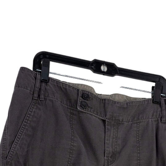 Womens Gray Flat Front Pockets Convertible Roll Up Leg Hiking Pants Sz 14R image number 4