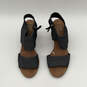 Womens Majorca Cutout Blue Side Zip Block Heel Ankle Strap Sandal Size 8.5 image number 2