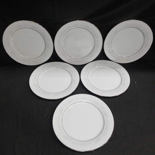 Bundle of 6 Noritake Japan Cumberland Dinner Plates image number 2