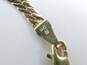 14K Yellow Gold 0.32 CTTW Diamond Chevron Drop Pendant Herringbone Chain Necklace 8.0g image number 4