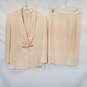 AUTHENTICATED WMNS CHRISTIAN DIOR PEACH 2pc SKIRT SUIT SZ 12 image number 2