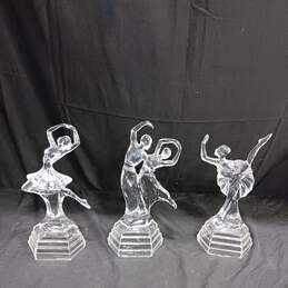 Trio of Royal Crystal Rock Ballet Figurines