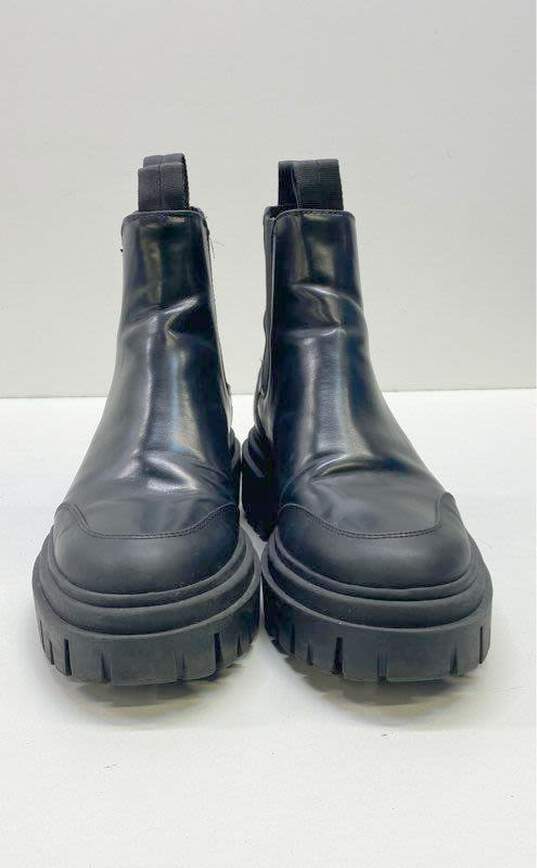 Zara Chunky Lug Platform Chelsea Boots Black 9 image number 3
