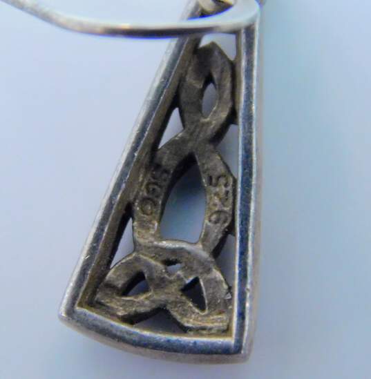 Sterling Silver Celtic Cross Knot Connemara Marble Peridot Jewelry 18.0g image number 8