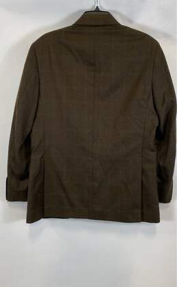 Pronto Uomo Mens Brown Plaid Single Breasted Notch Lapel Blazer Jacket Size 38R alternative image