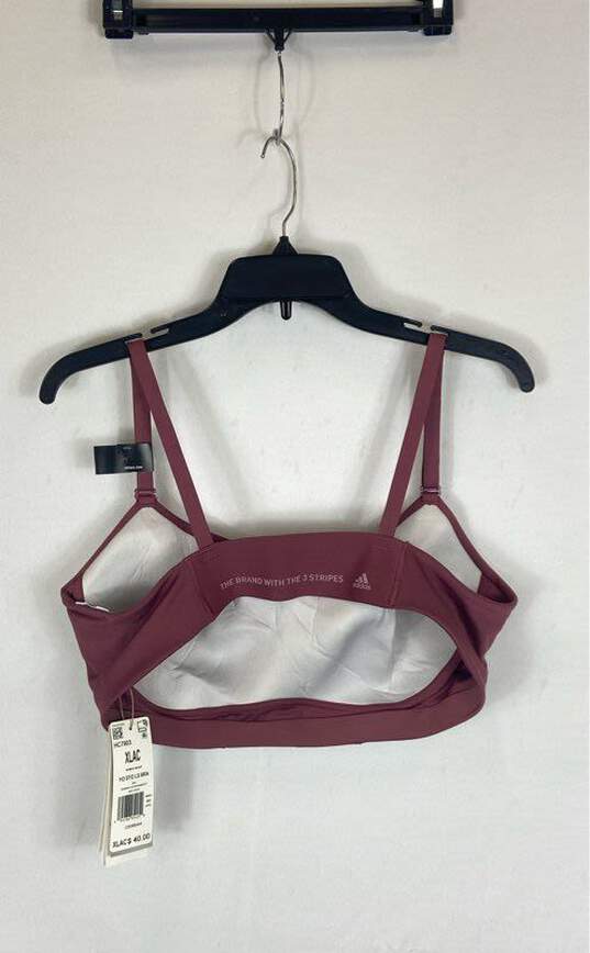 Adidas Red Sports Bra - Size X Large image number 2