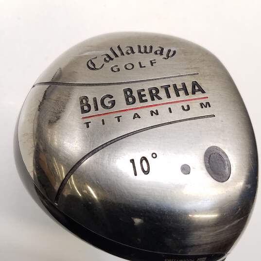 CALLAWAY BIG BERTHA TITANIUM DRIVER 10° CALLAWAY RCH 65W FIRM SHAFT with Cover image number 3