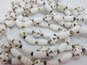 VNTG Mid Century White Milk Glass Beaded Necklaces image number 4