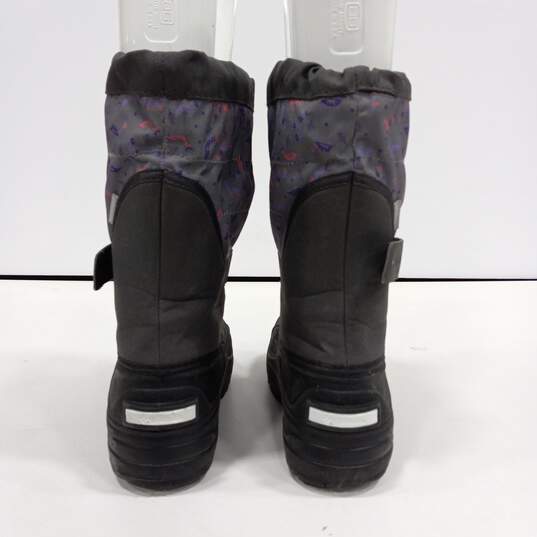 Columbia Snow Boots Black/Purple/Pink Size 5 image number 5
