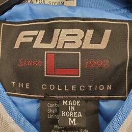 Fubu Men Light Blue Bomber Jacket M NWT