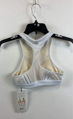 NWT Alo Womens White Round Neck Racerback Strap Pullover Sports Bra Size XS alternative image