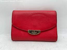 Kate Spade New York Womens Red Leather Wallet