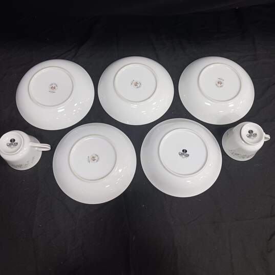 7pc. Carlion Fine China Corsage Cup & Plate Set image number 3