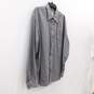 Emporio Armani Gray Stripe Men's Dress Shirt Long Sleeve Button Up Size XL with COA image number 3