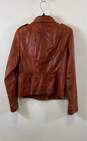 Bernardo Red Leather Jacket - Size Medium image number 2