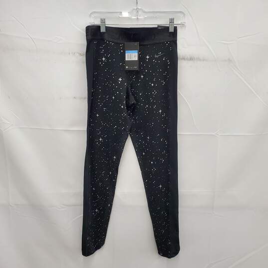 NWT The Nike Pro Tight Fit WM's Black Star Print Training Leggings Size M image number 1
