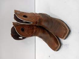 , Wip Comp Toe, Cowboy Boots,       Men's Brown Leather Cowboys Boots Size 13