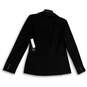 NWT Womens Black Long Sleeve Collared Pockets One Button Blazer Size Small image number 4