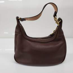 Coach Brown Leather Small Hobo Handbag