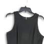 Womens Black Sleeveless Round Neck Back Zip Short A-Line Dress Size 14P image number 3