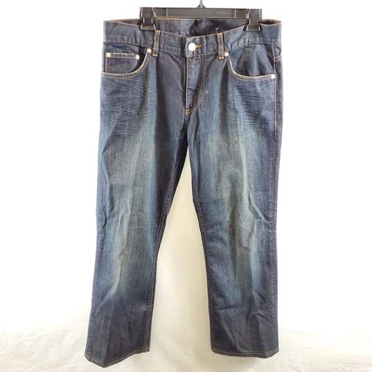 Armani Exchange Men Blue Washed Jeans Sz 34 Long image number 1