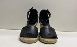 Vince Camuto Black Leather Ankle Strap Wedge Espadrilles Sandals Women's SZ 8.5 alternative image