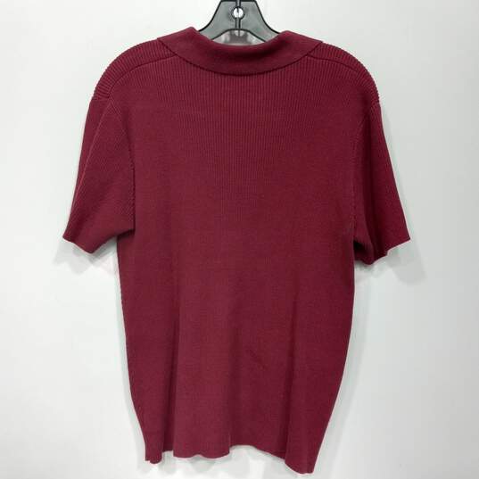 Michael Kors Maroon Short Sleeve Sweater Women's Size M image number 2