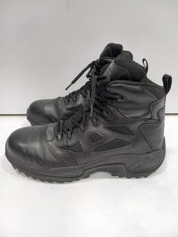 Reebok Black Leather Oil And Slip Resistant Boots Size 11.5W