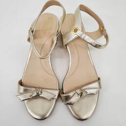 Women's Cole Haan Halsey Gold Metallic Wedge Sandal Size 7B alternative image