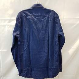 Bonobos Wrinkle Free Tailored Fit Long Sleeve Blue Button Down Shirt Men's Size M (Long) alternative image