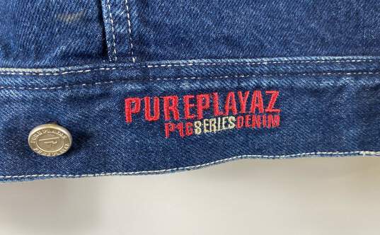 Pure Playaz Men's Blue Denim Jacket- XL image number 7