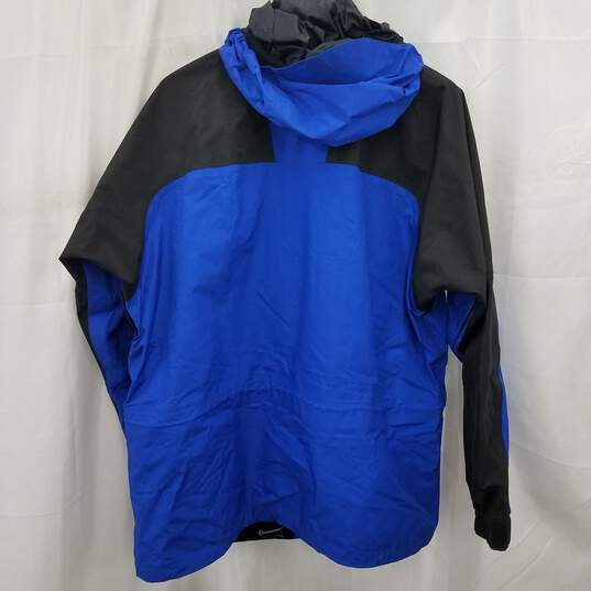 Marmot Blue/Black Nylon Sports Hooded Windbreaker Size L image number 1