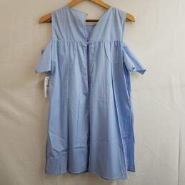 Zara off the shoulder light blue sleeveless tunic women's S tags alternative image