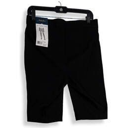 NWT Womens Black Elastic Waist Welt Pocket Pull-On Bermuda Shorts Size 10 alternative image