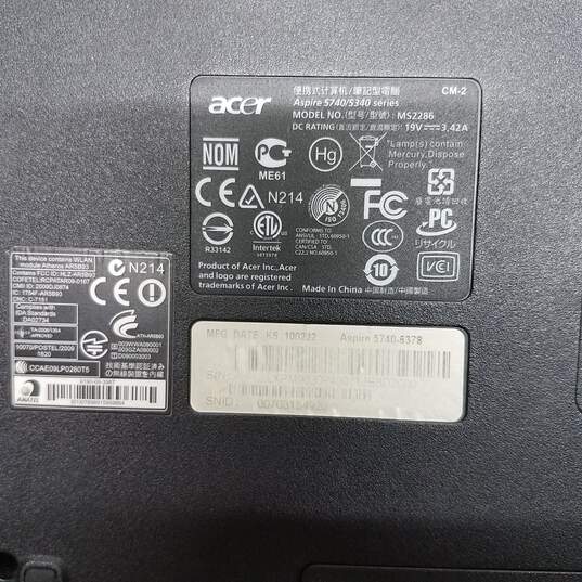 ACER Aspire 5740 15in Laptop Intel i5 M430 CPU RAM & 320GB HDD image number 8