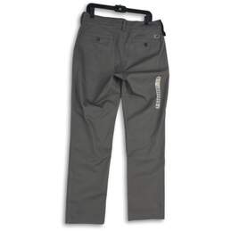 NWT Mens Gray Flat Front Slash Pocket Flex Slim Fit Chino Pants Size 34X32 alternative image